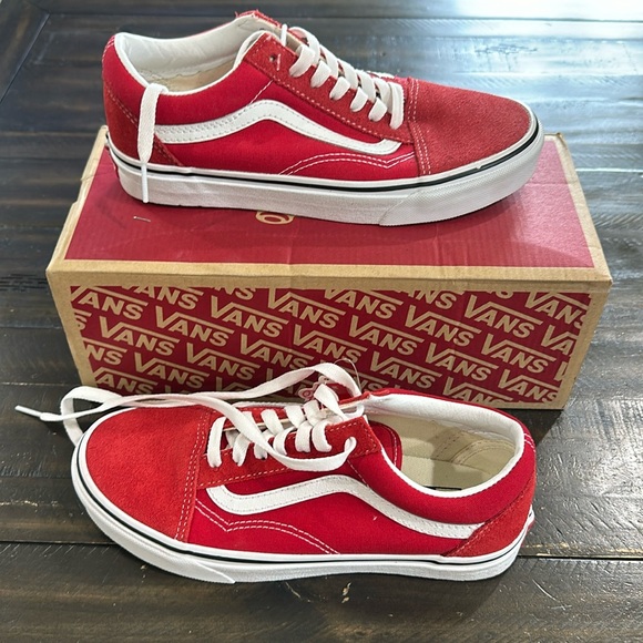 Vans Shoes - Vans Old Skool Red and White womens 7 asa